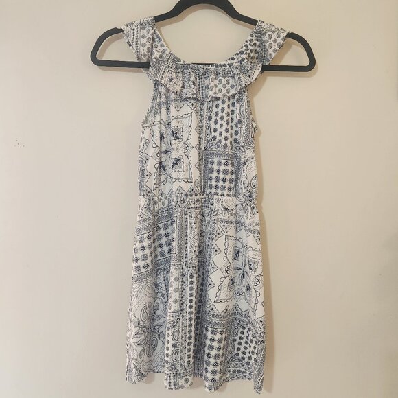 Children’s Place Girls M 7/8 Navy Blue Paisley Print Ruffle Dress - Picture 6 of 6